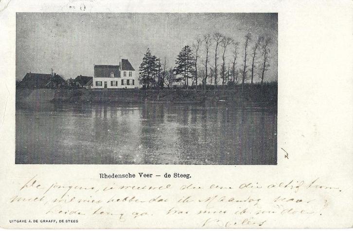 De Steeg, Rhedensche Veer, Verzamelen, Ansichtkaarten | Nederland, Gelopen, Gelderland, Voor 1920, Verzenden