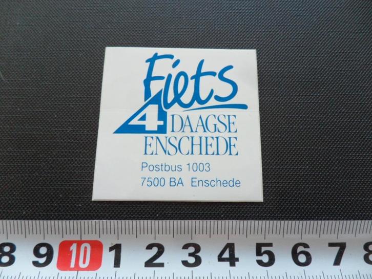 sticker fiets 4 daagse enschede *, Verzamelen, Stickers, Zo goed als nieuw, Ophalen