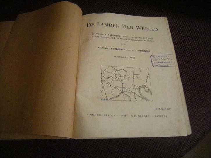 Luinge / Stegeman / Nonnekens - De Landen der Wereld, Boeken, Atlassen en Landkaarten, Gelezen, Landkaart, Wereld, 1800 tot 2000