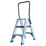 Dubbele trap 3x3 treden - Aluminium - ASC, Doe-het-zelf en Verbouw, Ladders en Trappen, Verzenden, Trap, Nieuw, Opvouwbaar of Inschuifbaar