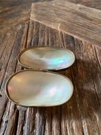 Antiek Parelmoer Ei Doosje trinket box, Ophalen of Verzenden