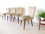 retro vintage stoel eetkamerstoel jaren 60 stoelen, Hout, Gebruikt, Bruin, .