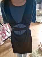 Zwarte Halter Mini Jurk met Wikkeldesign, Zwart, Ophalen of Verzenden, Zo goed als nieuw, Maat 36 (S)