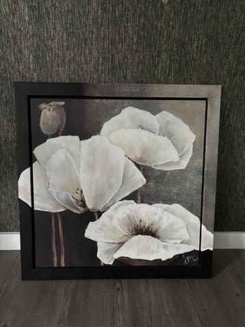 Als nieuw Schilderij Witte papavers beschikbaar voor biedingen