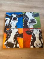 Schilderijen, koeienschilderij 4x, Antiek en Kunst, Kunst | Schilderijen | Abstract, Ophalen