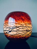 Murano Tafellamp Amber Caramel Glasdraad 1980, Huis en Inrichting, Lampen | Tafellampen, Ophalen of Verzenden, Glas