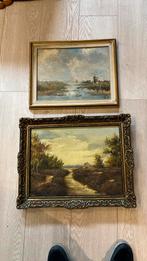 2 antieke schilderijen, Antiek en Kunst, Kunst | Schilderijen | Klassiek, Ophalen of Verzenden