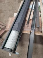 Bruin elektrisch rolluik, Doe-het-zelf en Verbouw, Rolluiken, Ophalen, Gebruikt, Bruin, 100 tot 150 cm