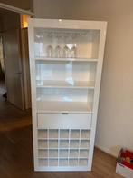 Nette Witte Wijnkast / drankkast met lade en wijnrek, Ophalen, Overige materialen, Minder dan 50 cm, Zo goed als nieuw