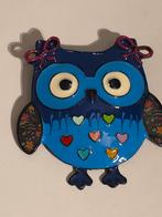 Grote broche cloisonne uil, Overige materialen, Zwanensingel 239, Opallove, Goud