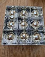 11: 9 x glazen kerstballen zilver. ZGAN, Ophalen of Verzenden, Zo goed als nieuw