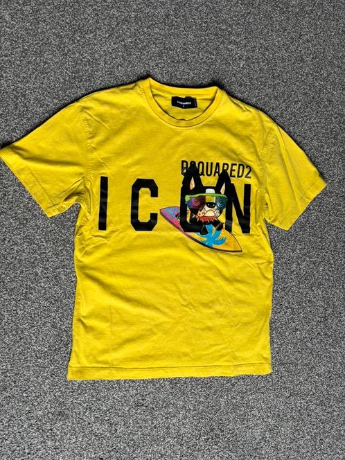Dsquared2 Icon t-shirt, Kleding | Heren, T-shirts, Zo goed als nieuw, Maat 46 (S) of kleiner, Geel, Ophalen of Verzenden