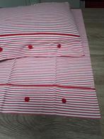 KUSSENSLOPEN EN DEKBEDDEN MET RODE LINNEN KNOOPJES, Ophalen of Verzenden