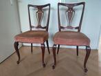 Set van 2 massief eiken stoelen, Ophalen, Gebruikt, Bruin, Twee