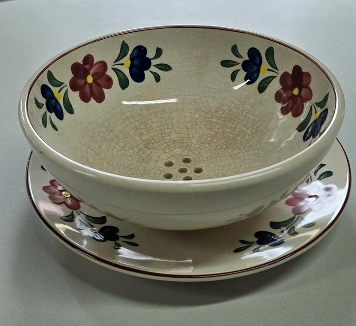 Vintage Aardewerk Vergiet met Bord, Antiek en Kunst, Antiek | Keramiek en Aardewerk, Ophalen of Verzenden