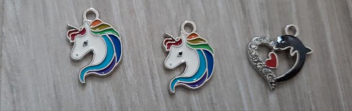 Unicorn bedels, Hobby en Vrije tijd, Kralen en Sieraden maken, Nieuw, Bedel, Ophalen of Verzenden