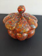 Spetterglas schaaltje met deksel artdeco, Antiek en Kunst, Antiek | Glas en Kristal, Ophalen of Verzenden