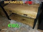 SHOWMODEL sidetable mangohout, Huis en Inrichting, Tafels | Sidetables, Ophalen, 100 tot 150 cm, Nieuw, Metaal