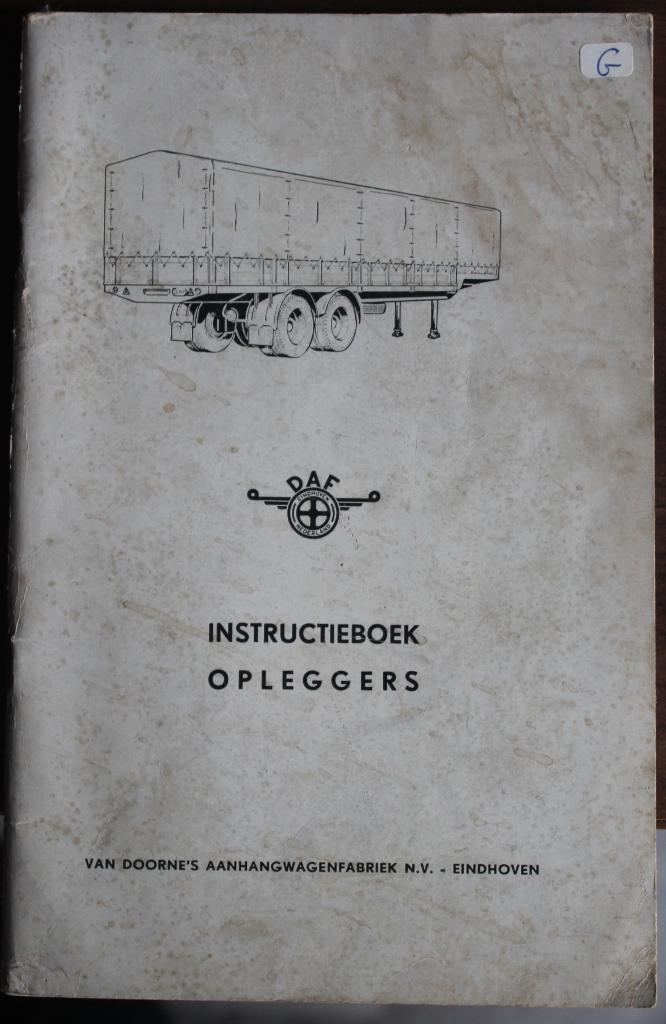 Daf opleggers instructieboekje 1961, Auto diversen, Handleidingen en Instructieboekjes, Verzenden