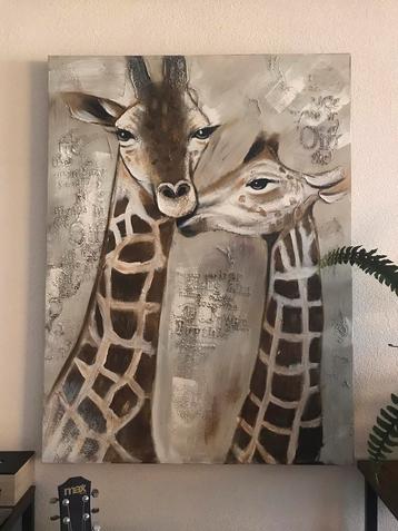 Schilderij giraffen. beschikbaar voor biedingen