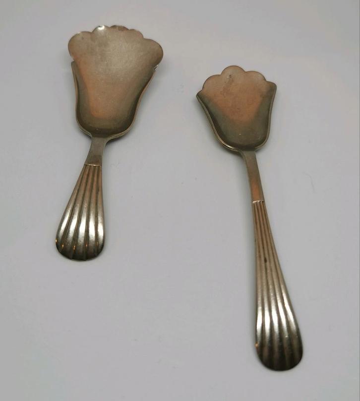 Antieke Alpaca Zilveren Lepels - theelepel, suikerlepel, Antiek en Kunst, Antiek | Bestek, Ophalen of Verzenden