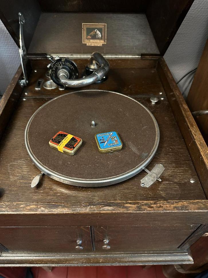 His Masters Voice grammofoon, Antiek en Kunst, Antiek | Tv's en Audio, Ophalen