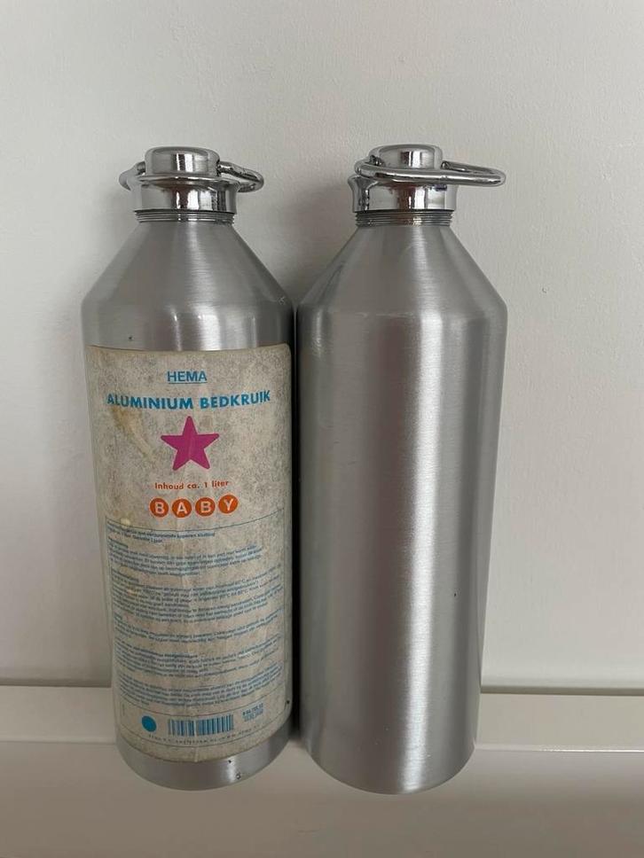 2x HEMA Aluminium Baby Bedkruiken, Kinderen en Baby's, Badjes en Verzorging, Gebruikt, Overige typen, Ophalen