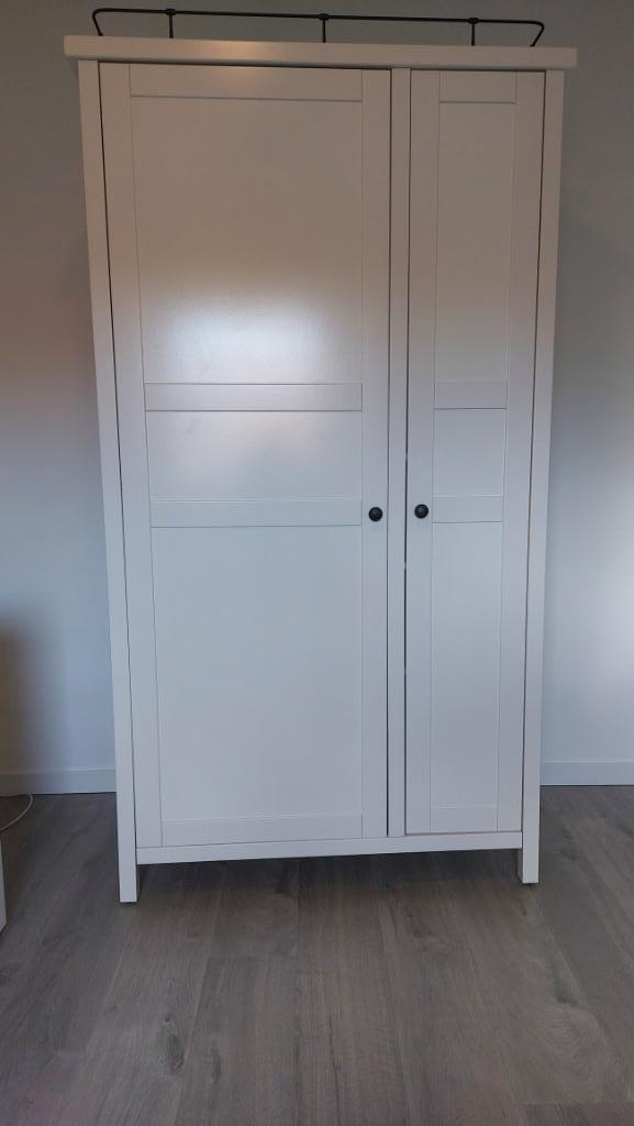 Kledingkast (Wit)., Huis en Inrichting, Kasten | Kledingkasten, Gebruikt, 150 tot 200 cm, 100 tot 150 cm, 50 tot 75 cm, Met deur(en)