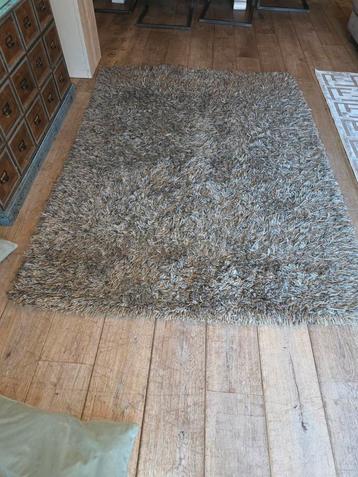 Grijs Hoogpolig Vloerkleed 160x230cm beschikbaar voor biedingen