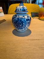 Delft Blauw gekleurde vaasje met deksel, Antiek en Kunst, Ophalen