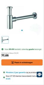 Nieuwe design sifons voor  wastafel 2 stuks., Ophalen of Verzenden, Nieuw, Chroom, Wastafel