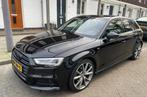 Audi A3 3XS Line 1.5 Tfsi 150pk Panoramadak Schakelflippers, Auto's, 1498 cc, Zwart, 4 cilinders, Leder en Stof