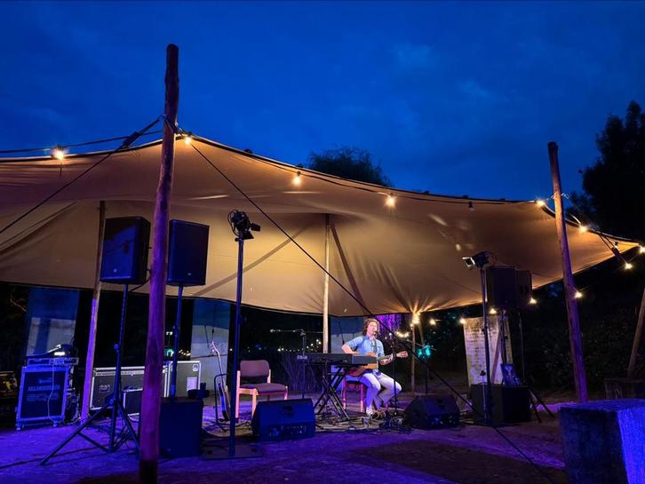 Stretchtent huren 6m/10m (zelf opzetten), Tuin en Terras, Partytenten, Gebruikt, Overige typen, 2 meter of meer, 8 meter of meer