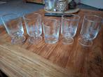 Vintage Glazen met Nederlandse Paleizen - Set van 5, Glas of Glazen, Gebruikt, Ophalen of Verzenden, Glas