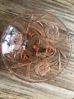 Vintage schaal van pers glas, Ophalen