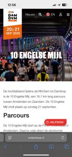 Dam tot damloop ticket 10 mijl, Ophalen of Verzenden, Nieuw, Overige typen, Overige merken