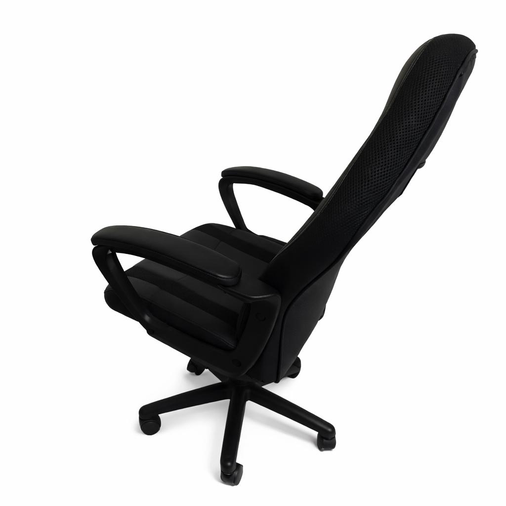 ACTIE! Black Leather Chair, Ophalen of Verzenden, Zo goed als nieuw, Zwart