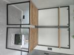 Inklapbare industriele wandtafel, Huis en Inrichting, Ophalen, Metaal of Aluminium, 50 tot 100 cm, Zo goed als nieuw