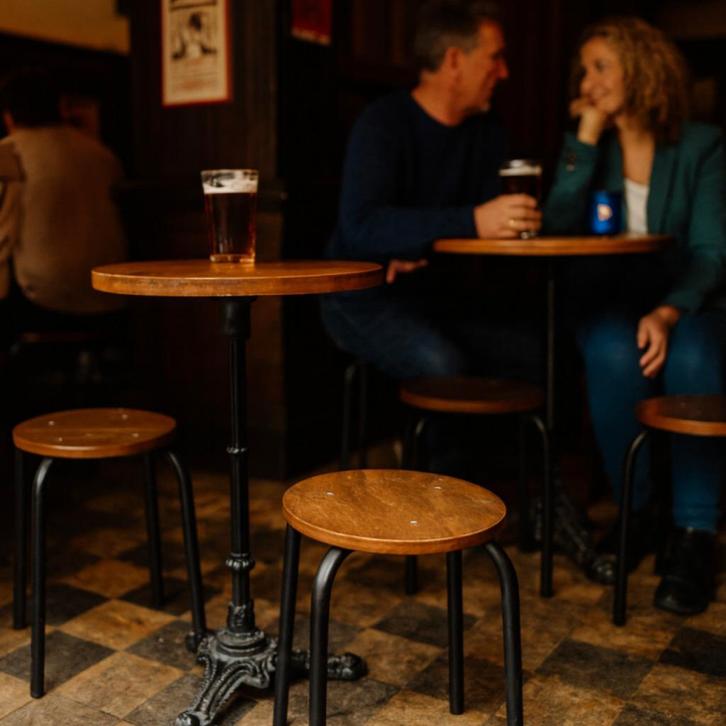 Partij Tabouret schoolkrukken, krukjes, horeca kruk  897, Huis en Inrichting, Stoelen, Nieuw, Vijf, Zes of meer stoelen, Bruin