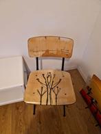Vintage Stoel met Houten Zitting, Huis en Inrichting, Stoelen, Ophalen