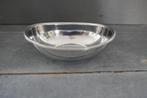Vintage Alessi RVS ovale schaal met parelrand., Overige materialen, Verzenden, Effen, Schaal of Schalen