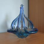 Murano glas blauwe sculptuur, Ophalen of Verzenden