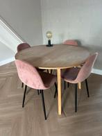 eet tafel + stoelen, Huis en Inrichting, Tafels | Eettafels, Ophalen, 100 tot 150 cm, Rond, 50 tot 100 cm