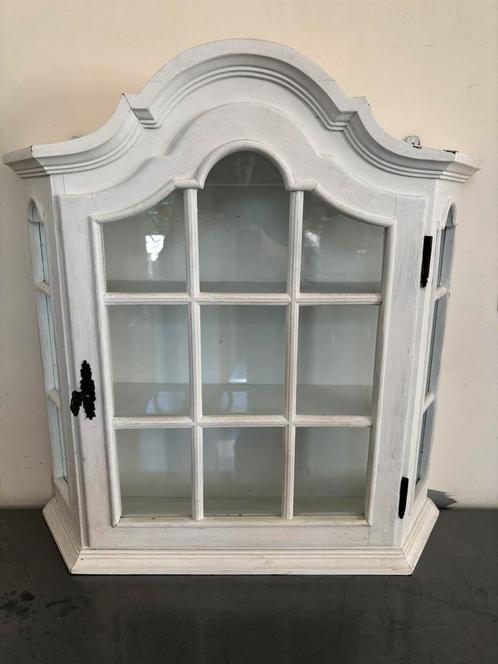 Vitrinekastje brocante groot model, Huis en Inrichting, Kasten | Vitrinekasten, Zo goed als nieuw, Minder dan 100 cm, 50 tot 100 cm