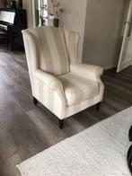 Te koop fauteuil, kleur room en licht bruin, Huis en Inrichting, Ophalen, Minder dan 75 cm, 75 tot 100 cm, Stof