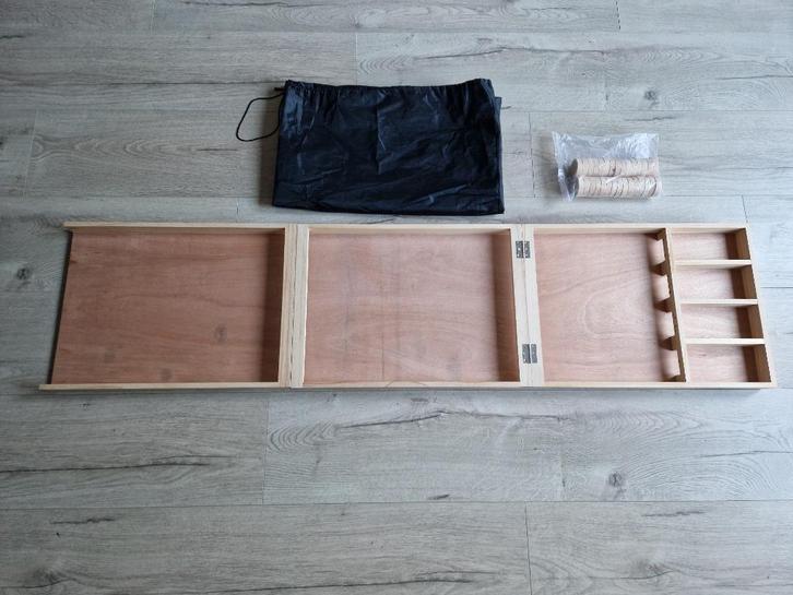 Opvouwbare sjoelbak (165 cm) Nieuw/ZGAN, Hobby en Vrije tijd, Feestartikelen, Zo goed als nieuw, Overige, Ophalen of Verzenden