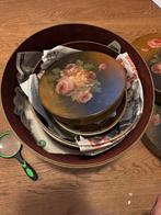 Houten Hoedendoos/Schatkist met Rozen, Antiek en Kunst, Ophalen of Verzenden