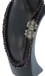 Granaat antieke ketting fraai zilveren haak slot filigrain, Sieraden, Tassen en Uiterlijk, Antieke sieraden, Ophalen of Verzenden