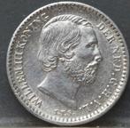 Mooi zilveren dubbeltje 1889 - 10 cent 1889 - Willem 3, Postzegels en Munten, Munten | Nederland, Zilver, 10 cent, Koning Willem III