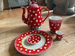 Oilily rode stippen servies, Huis en Inrichting, Keuken | Servies, Ophalen of Verzenden, Zo goed als nieuw, Overige stijlen